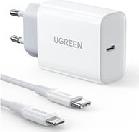 CHARGER PD CD137 COMBO+TYPE C/I6 CABLE WHITE 50698 UGREEN