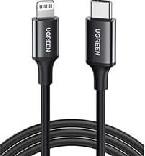 CHARGING CABLE LIGHTNING MFI US171 18W PD TYPE-C/I6 BLACK 1M 60751 3A UGREEN