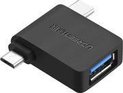 U30453 MICROUSB / USB-C TO USB-A OTG ADAPTER BLACK UGREEN