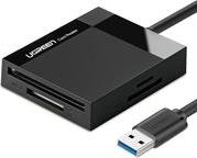 USB 3.0 CARD READER CR125 SD + MICROSD + CF + MS BLACK UGREEN
