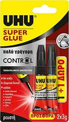 ΚΟΛΛΑ SUPER GLUE CONTROL 3GR 1+1 ΔΩΡΟ UHU