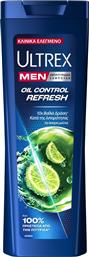 MEN OIL CONTROL REFRESH ANTI-DANDRUFF SHAMPOO ΑΝΤΙΠΙΤΥΡΙΔΙΚΟ ΣΑΜΠΟΥΑΝ ΚΑΤΑ ΤΗΣ ΛΙΠΑΡΟΤΗΤΑΣ ΜΕ ΕΚΧΥΛΙΣΜΑ ΛΕΜΟΝΙΟΥ 225ML ULTREX