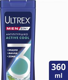 ΣΑΜΠΟΥΑΝ ACTION COOL 3 IN 1 (360ML) ULTREX