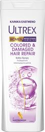 WOMEN COLORED & DAMAGED HAIR REPAIR ANTI-DANDRUFF SHAMPOO ΑΝΤΙΠΙΤΥΡΙΔΙΚΟ ΣΑΜΠΟΥΑΝ ΘΡΕΨΗΣ ΓΙΑ ΒΑΜΜΕΝΑ & ΤΑΛΑΙΠΩΡΗΜΕΝΑ ΜΑΛΛΙΑ ΜΕ ΓΛΥΚΕΡΙΝΗ 360ML ULTREX