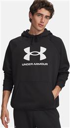 ΑΝΔΡΙΚΗ ΜΠΛΟΥΖΑ ΦΟΥΤΕΡ ΜΕ ΚΟΥΚΟΥΛΑ ''RIVAL FLEECE'' - 1379758 ΜΑΥΡΟ UNDER ARMOUR