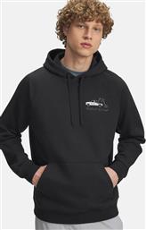 ΑΝΔΡΙΚΗ ΜΠΛΟΥΖΑ ΦΟΥΤΕΡ ΜΕ ΚΟΥΚΟΥΛΑ ''RIVAL FLEECE HBR LOGO'' - 6003955 ΜΑΥΡΟ UNDER ARMOUR