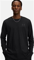 ΑΝΔΡΙΚΗ ΜΑΚΡΥΜΑΝΙΚΗ ΜΠΛΟΥΖΑ ''LEFT CHEST'' - 1329585 ΜΑΥΡΟ UNDER ARMOUR