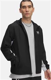 ΑΝΔΡΙΚΟ ΑΝΤΙΑΝΕΜΙΚΟ & ΑΔΙΑΒΡΟΧΟ ΜΠΟΥΦΑΝ ΜΕ ΚΟΥΚΟΥΛΑ ''RIVAL WOVEN'' - 1390149 ΜΑΥΡΟ UNDER ARMOUR