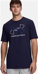 ΑΝΔΡΙΚΟ T-SHIRT ''FOUNDATION'' - 1382915 ΜΠΛΕ ΣΚΟΥΡΟ UNDER ARMOUR