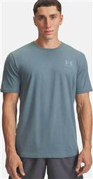 ΑΝΔΡΙΚΟ T-SHIRT ''LEFT CHEST LOGO'' - 1326799 ΓΚΡΙ ΓΑΛΑΖΙΟ UNDER ARMOUR