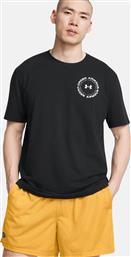 ΑΝΔΡΙΚΟ T-SHIRT LOOSE FIT ''RADIAL WORDMARK'' - 1386815 ΜΑΥΡΟ UNDER ARMOUR