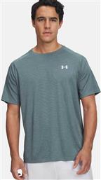 ΑΝΔΡΙΚΟ T-SHIRT ''TECH TEXTURED'' - 1382796 ΓΚΡΙ ΓΑΛΑΖΙΟ UNDER ARMOUR