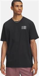 ΑΝΔΡΙΚΟ T-SHIRT ''TRIPLE STACK LEFT CHEST LOGO'' - 6004173 ΜΑΥΡΟ UNDER ARMOUR
