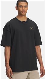 ΑΝΔΡΙΚΟ T-SHIRT ''WOVEN LABEL HEAVYWEIGHT'' - 6005668 ΜΑΥΡΟ UNDER ARMOUR