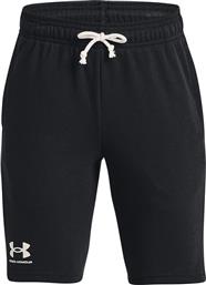 ΑΘΛΗΤΙΚΟ ΣΟΡΤΣ UA RIVAL TERRY SHORT 1377255 ΜΑΥΡΟ REGULAR FIT UNDER ARMOUR