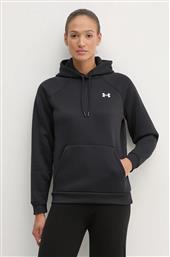 ΜΠΛΟΥΖΑ ARMOUR FLEECE ΧΡΩΜΑ: ΜΑΥΡΟ, ΜΕ ΚΟΥΚΟΥΛΑ, 1386507 UNDER ARMOUR