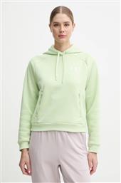 ΜΠΛΟΥΖΑ ARMOUR FLEECE PRO ΧΡΩΜΑ: ΠΡΑΣΙΝΟ, ΜΕ ΚΟΥΚΟΥΛΑ, 1386504 UNDER ARMOUR