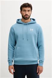 ΜΠΛΟΥΖΑ ESSENTIAL FLEECE ΧΡΩΜΑ: ΠΡΑΣΙΝΟ, ΜΕ ΚΟΥΚΟΥΛΑ, 1373880 UNDER ARMOUR