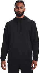 ΜΠΛΟΥΖΑ UA ARMOUR FLEECE HOODIE 1373353 ΜΑΥΡΟ REGULAR FIT UNDER ARMOUR