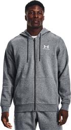 ΜΠΛΟΥΖΑ UA ESSENTIAL FLEECE FZ HOOD 1373881 ΓΚΡΙ REGULAR FIT UNDER ARMOUR