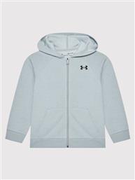 ΜΠΛΟΥΖΑ UA RIVAL COTTON FULL ZIP 1357613 ΓΚΡΙ LOOSE FIT UNDER ARMOUR