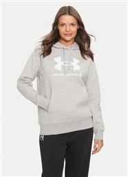 ΜΠΛΟΥΖΑ UA RIVAL FLEECE BIG LOGO 1379501 ΓΚΡΙ LOOSE FIT UNDER ARMOUR