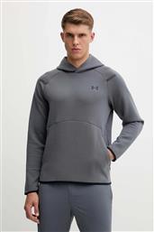 ΜΠΛΟΥΖΑ UNSTOPPABLE FLEECE ΧΡΩΜΑ: ΜΠΕΖ, ΜΕ ΚΟΥΚΟΥΛΑ, 1389350 UNDER ARMOUR