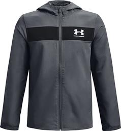 ΜΠΟΥΦΑΝ ΜΕΤΑΒΑΤΙΚΟ UA SPORTSTYLE WINDBREAKER 1370183 ΓΚΡΙ REGULAR FIT UNDER ARMOUR