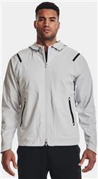 ΜΠΟΥΦΑΝ ΜΕΤΑΒΑΤΙΚΟ UA UNSTOPPABLE JACKET 1370494-014 ΓΚΡΙ LOOSE FIT UNDER ARMOUR