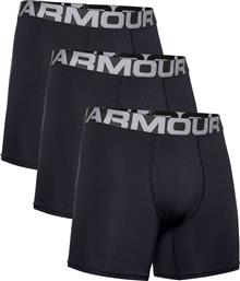 CHARGED COTTON 6IN 3PACK 1363617-001 ΜΑΥΡΟ UNDER ARMOUR από το ZAKCRET SPORTS
