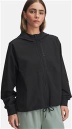 ΓΥΝΑΙΚΕΙΟ ΑΔΙΑΒΡΟΧΟ JACKET ΜΕ ΚΟΥΚΟΥΛΑ ''WOVEN'' - 1369889 ΜΑΥΡΟ UNDER ARMOUR