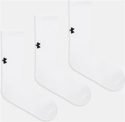 ΚΑΛΤΣΕΣ 3-PACK ΧΡΩΜΑ: ΑΣΠΡΟ, 1386311 UNDER ARMOUR
