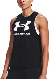 LIVE SPORTSTYLE GRAPHIC TANK 1356297-001 ΜΑΥΡΟ UNDER ARMOUR