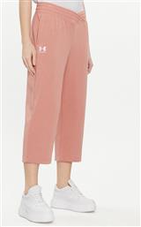 ΠΑΝΤΕΛΟΝΙ ΦΟΡΜΑΣ UA RIVAL TERRY CROP WIDE LEG 1382737-696 ΡΟΖ LOOSE FIT UNDER ARMOUR