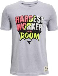 PROJECT ROCK HARDEST WORKER IN THE ROOM SHORT SLEEVE UNDER ARMOUR από το SPORTGALLERY
