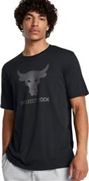 PROJECT ROCK PAYOFF GRAPHC SS 1383191-002 ΜΑΥΡΟ UNDER ARMOUR