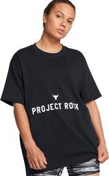 PROJECT ROCK W CAMPUS T Q3 1386440-001 ΜΑΥΡΟ UNDER ARMOUR από το ZAKCRET SPORTS