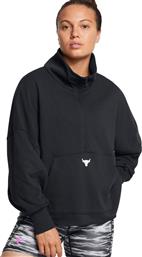 PROJECT ROCK W HALF ZIP PULLOVER 1387760-001 ΜΑΥΡΟ UNDER ARMOUR