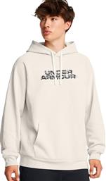 RIVAL FLC TXTR CG HOODIE 1389428-110 ΕΚΡΟΥ UNDER ARMOUR