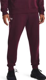 RIVAL FLEECE JOGGERS 1379774-625 ΜΠΟΡΝΤΟ UNDER ARMOUR