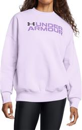 RIVAL FLEECE WORDMARKOS CREW 1386513-535 ΜΩΒ UNDER ARMOUR