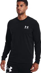 RIVAL TERRY LC CREW 1370404-001 ΜΑΥΡΟ UNDER ARMOUR