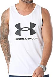 SPORTSTYLE LOGO TANK 1382883-100 ΛΕΥΚΟ UNDER ARMOUR