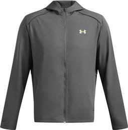 STORM RUN HOODED JACKET 1376795-025 ΑΝΘΡΑΚΙ UNDER ARMOUR