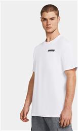 T-SHIRT UA HW ARMOUR LABEL SS 1382831-100 ΛΕΥΚΟ LOOSE FIT UNDER ARMOUR