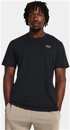 T-SHIRT UA HW LC PATCH SS 1382902-001 ΜΑΥΡΟ LOOSE FIT UNDER ARMOUR
