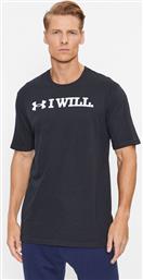 T-SHIRT UA I WLL SS 1379023 ΜΑΥΡΟ LOOSE FIT UNDER ARMOUR
