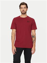 T-SHIRT UA M SPORTSTYLE LC SS 1326799 ΜΠΟΡΝΤΟ LOOSE FIT UNDER ARMOUR