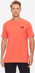 T-SHIRT UA M SPORTSTYLE LC SS 1326799 ΚΟΚΚΙΝΟ LOOSE FIT UNDER ARMOUR