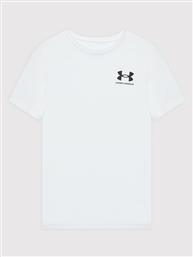 T-SHIRT UA SPORTSTYLE LEFT CHEST 1363280 ΛΕΥΚΟ REGULAR FIT UNDER ARMOUR